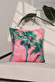 Tropical Sunset Palm Patterned Pink Throw Pillow Case – 43X43Cm