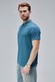 Moon Cover Men's Standard Fit Waffle Fabric Polo Neck T-Shirt – Petrol - 5
