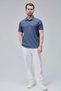 Moon Cover Men's Standard Fit Waffle Fabric Polo Neck T-Shirt – Jeans - 2