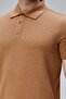Men's Standard Fit Cotton Soft Texture Cool Waffle Fabric Polo Neck T-Shirt - 7