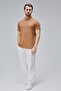 Men's Standard Fit Cotton Soft Texture Cool Waffle Fabric Polo Neck T-Shirt - 2