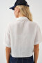 Women's Short Sleeve Crop Shirt 20341 - White - 6