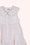 Girl's Collar Detailed White Dress - 3