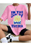 Women's Navy Blue Oversize Loose Cut T-Shirt Simple Crew Neck Cotton Summer Plain Basic - 2
