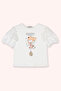 Baby Girl Printed Ecru T-Shirt