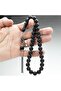 Oltu Stone Silver Tassel Rosary - 4