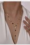 Long Y Shape Chain Multicolor Stone Beaded Chain Y2K Necklace - 4