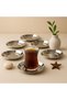Set of 6 Stainless Steel Silver Tea Plates, Coaster, Elegant, Presentation, Invitation, Guest Presentation - 3