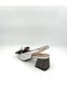 Women's Heeled Shoes (Studded) Genuine Silver Leather - 5