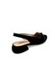 Women's Casual Ballerinas (Studded) Genuine Black Suede Leather - 3