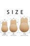 Women's Strapless Backless Bra Lightly Padded Breast Lift Push Up Stick-on Adhesive Cover - 4