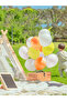 Balloon Set Orange, Yellow, White Pastel Birthday Party Decoration - 4