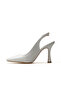 Women's Thin Heeled Shoes 25Y Ykşk-8413 Z White - 2