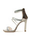 Woman's high heel shoe 25y ykşk-8471 z gold - 2