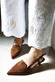Mask Pointed-Toe Saddler-Stitched Short Kitten-Heel Masculine Comfortable Chic Women's Shoes - 3