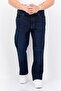 Men Straight Fit Plain Stretchable Denim, Navy
