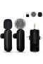 Gicorino Mini Microphone for iPhone Android Camera iPad USB-C, 4 in 1 Professional Wireless Lavalier - 2
