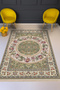 Nilla Collection Green Themed Traditional Flowers Detailed Decorative Carpet Nilla20 - 2