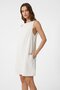 Ecru Linen Blended Women's Mini Dress - 3