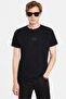 Men's Slim Fit Slim Fit 100% Cotton Soft Texture Printed Black Crew Neck T-Shirt - 4
