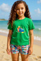 Children's Crew Neck Unisex Bucket Paddle Printed T-Shirt - 2