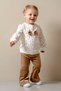 Baby Girl Velvet Sweet Sweatshirt Double Set - 3