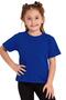 Crew Neck Short Sleeve Unprinted Cobalt Blue Color Girl's Tshirt