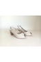 Genuine Leather 4 cm Heeled Sandals