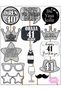 41 Year Old Women Men 15Pieces Silver Sparkle Slogans Birthday Party Speech Balloon Selfie Sticks