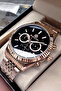 Special Boxed 5 Atm Water Resistant Men's Wristwatch Rose Steel Band Bme2027C1 - 2
