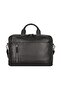 Tiber 41 cm Black Leather Business Bag with Laptop - 2
