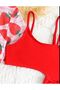 Children's Bikini Swimsuit Mayokini Strawberry Pattern Bikini Suit Pareo Set - 2