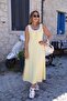 Double Slit Ribbed Sleeveless Dress with Arma Detail