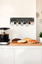 Mug Cup Hanger Wall Mount Mug Hanger Coffee Cup Stand Kitchen Organizer 5 Mugs 50X16 cm - 5