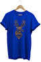 Hunting Mosaic Pattern Deer Design Printed 100% Cotton Regular Fit Crew Neck Premium T-Shirt