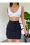 FUSTA MINI DENIM DETALIE BURUJĂ DE CARGO - 2