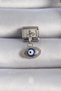 316L Steel Silver Color Hanging Eye Figure Evil Eye Bead Detail Nomination Charm