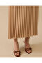 Elastic Waist Pleated Skirt - 4