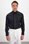 Iron-Free 100% Cotton Non Iron Classic Collar Oxford Black Men's Shirt