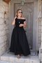 Buquet Women's Thick Strap One Shoulder Cross Top Knitted Bottom Poplin Maxi Length Dress - 3