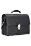 Monza Leather Aktentaş 38 cm with Laptop Compartment Black 1.46 kg