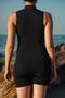 Women's Corduroy Front Zipper Sea Jumpsuit - 7