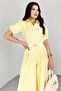 women's shirt collar belted wide-leg jumpsuit NBK4197 - 5