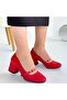 Tino Red Skin Heeled Shoes - 4