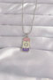 316L Steel Silver Color Mixed Enamel Moon Figure Tarot Necklace