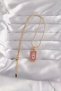 316L Steel Gold Color Purple Enameled Hand Figure Tarot Ke - 2