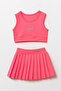 Lyrax Embossed Skort Crop Girls' Sports Set