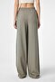 Khaki Linen Blend Women's Trousers - 4