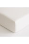 Muslin Fitted Sheet – 60X120 for Baby Bed |   100% Natural Cotton, Ecru - 3