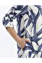 Four Button Collar Shirt Collar Pocket Long Viscose Summer Dress - 8